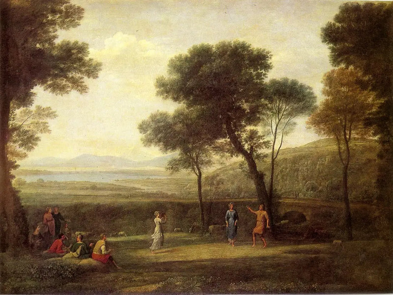 Dans edenlerle dans eden figürlerin manzarası - Claude Lorrain