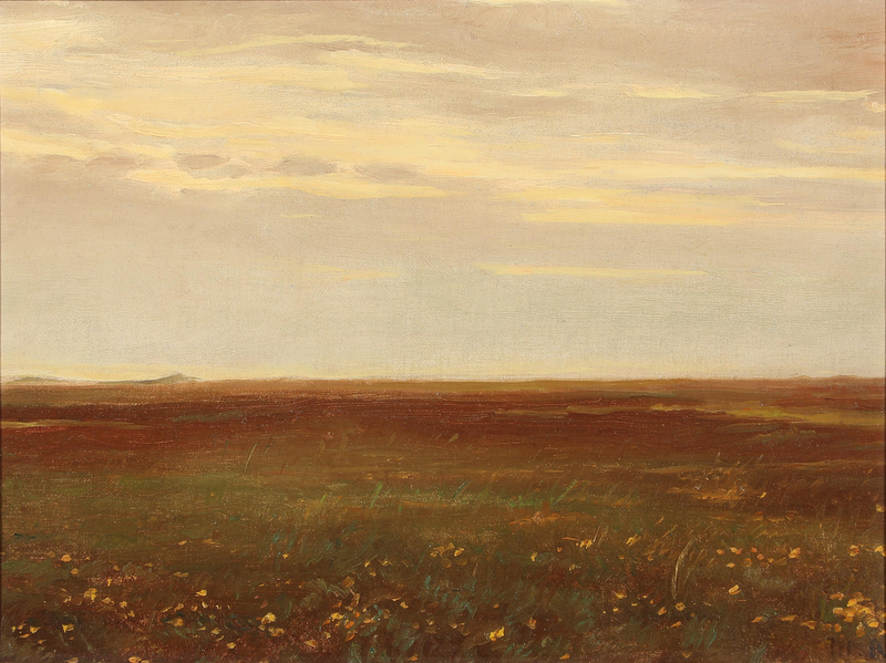 Yabani çiçeklerle manzara - Michael Peter Ancher