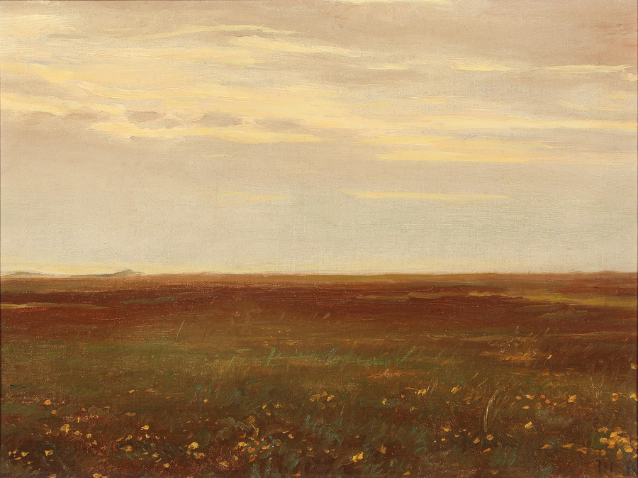 Yabani çiçeklerle manzara - Michael Peter Ancher