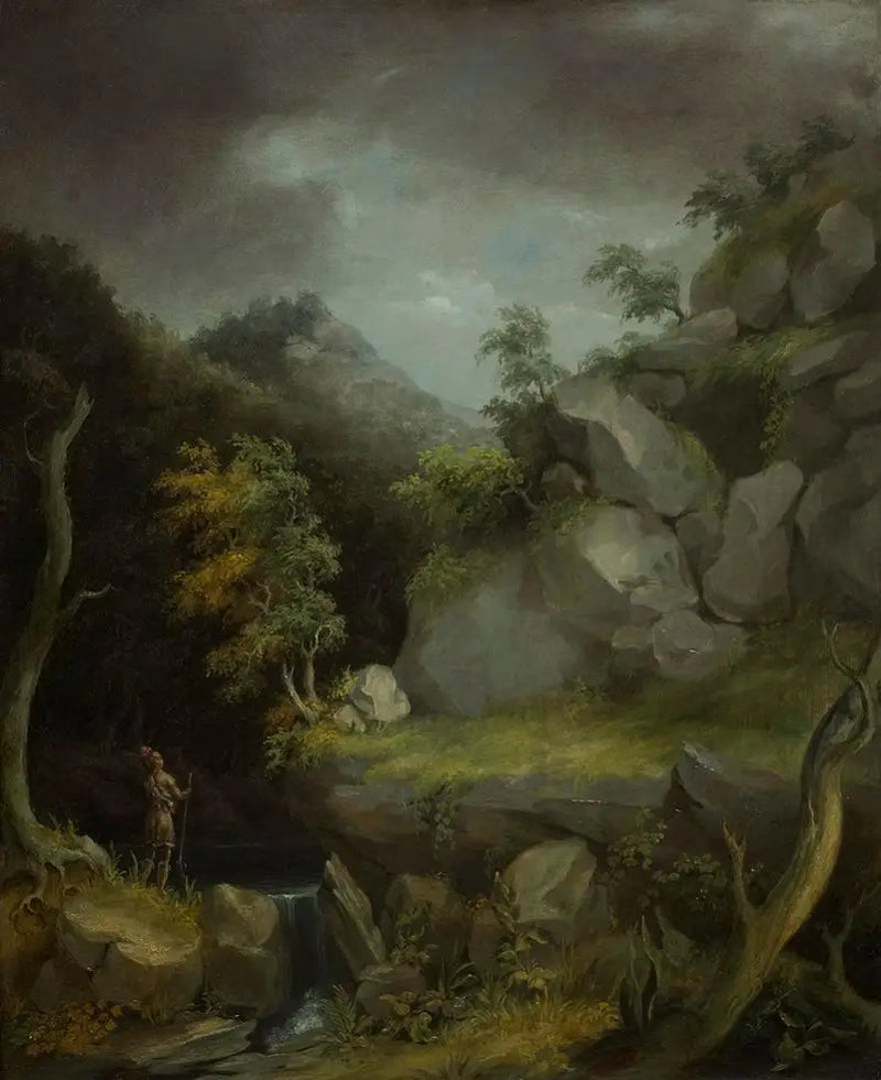Kızılderililerle Manzara - Thomas Cole