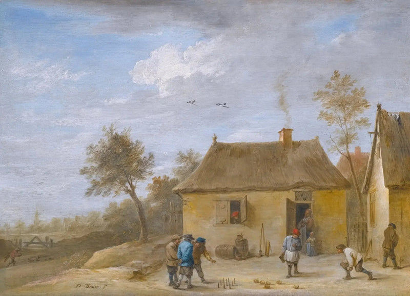 Kuleci oyuncularıyla manzara - David Teniers le Jeune