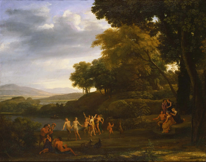 Dansedeki Satürnler ve Nymflerle Manzara - Claude Lorrain