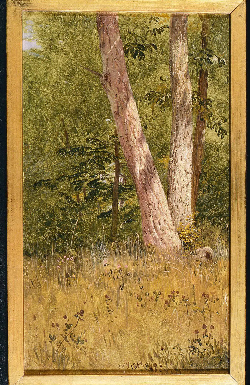 İki ağaçlı manzara - Frederic Edwin Church