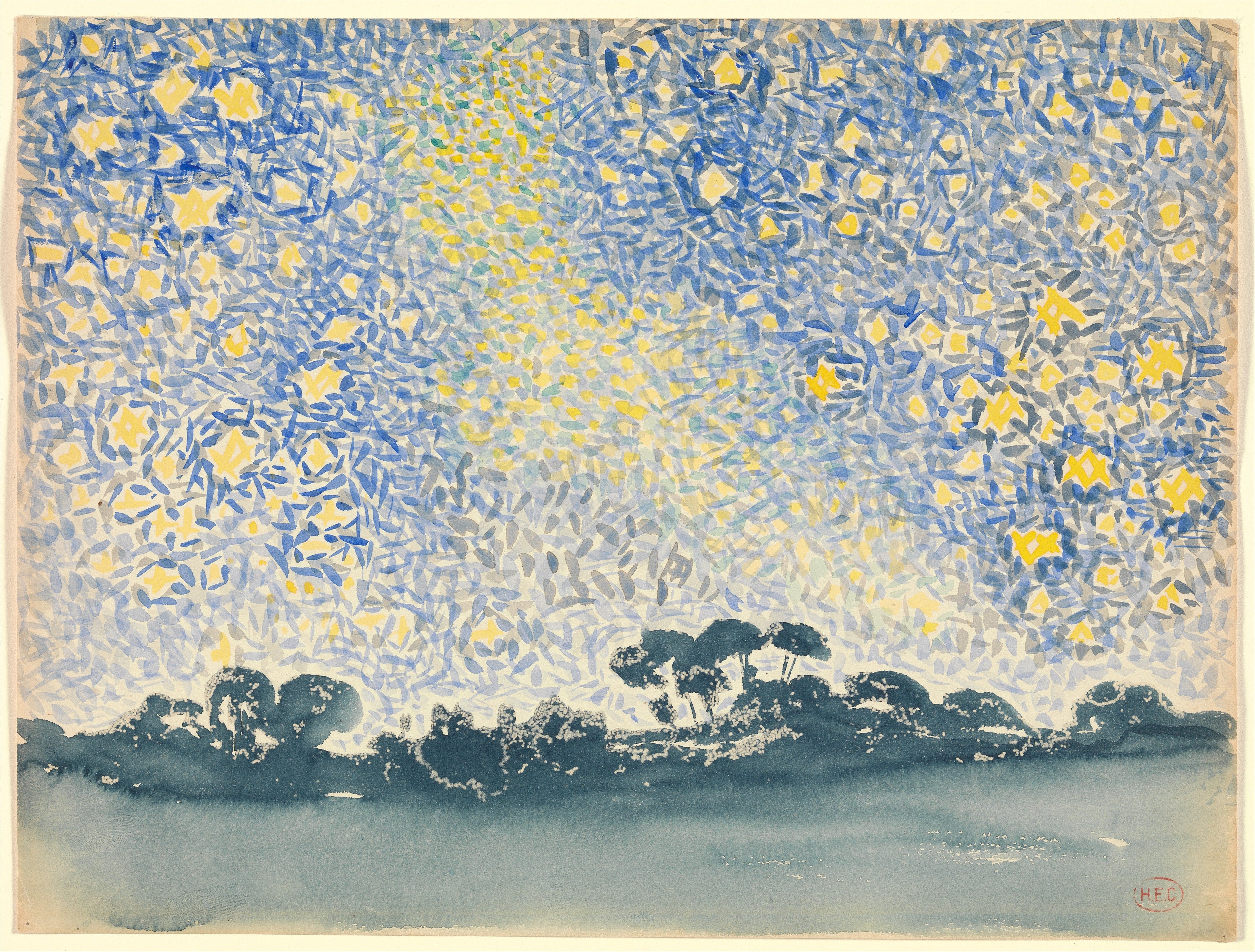 Paysage avec étoiles - Henri-Edmond Cross