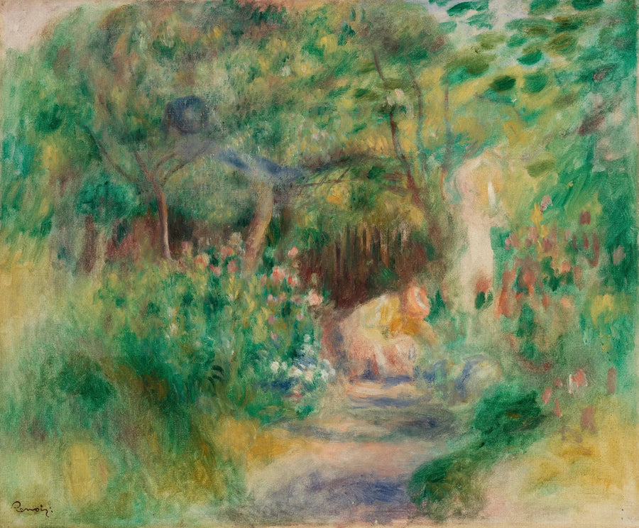 Bahçede Kadın ile Manzara - Pierre-Auguste Renoir
