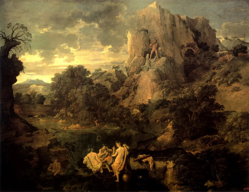 Hercules ve Cacus ile Manzara - Nicolas Poussin