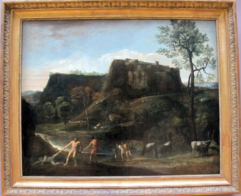 Hercules'in Cacus'u mağarasından çıkarırken manzarası - Domenichino