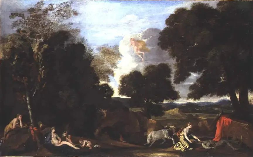 Junon ve Argus ile Manzara - Nicolas Poussin