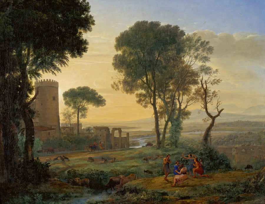 Mısır'a Kaçış ile Manzara - Claude Lorrain