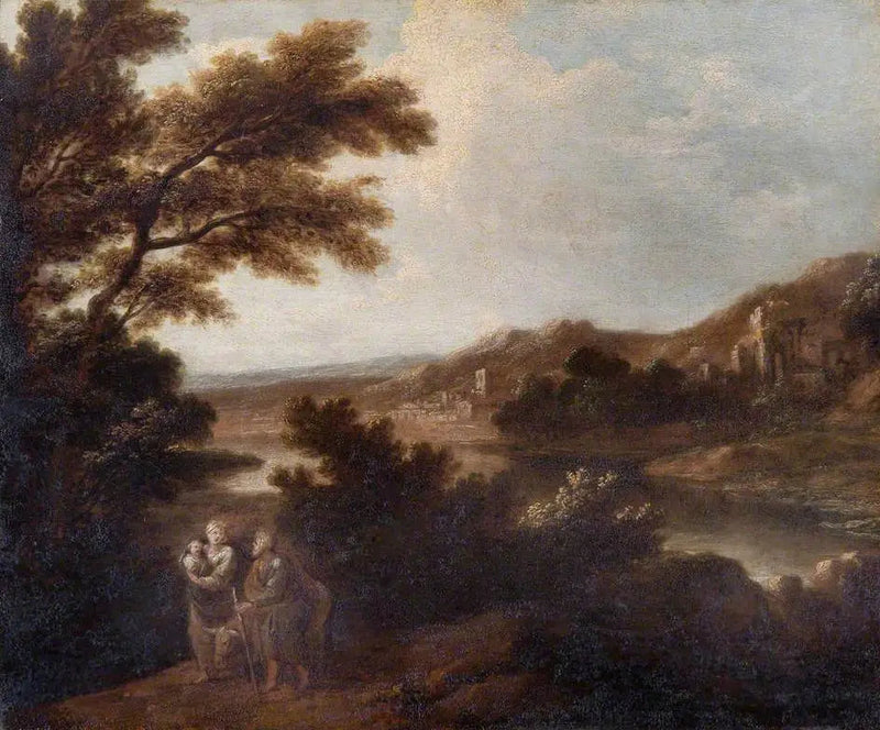 Mısır'a Kaçış ile Manzara - Joshua Reynolds