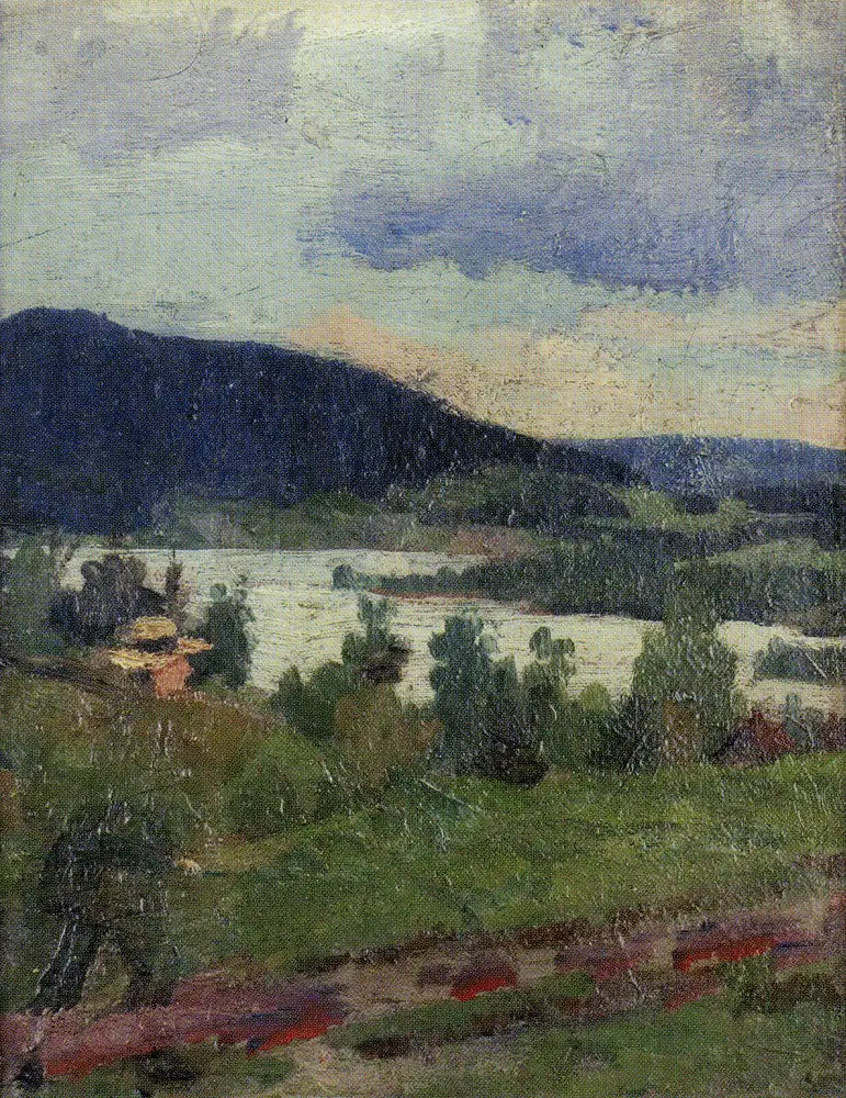 Göl ve Orman Manzarası - Edvard Munch
