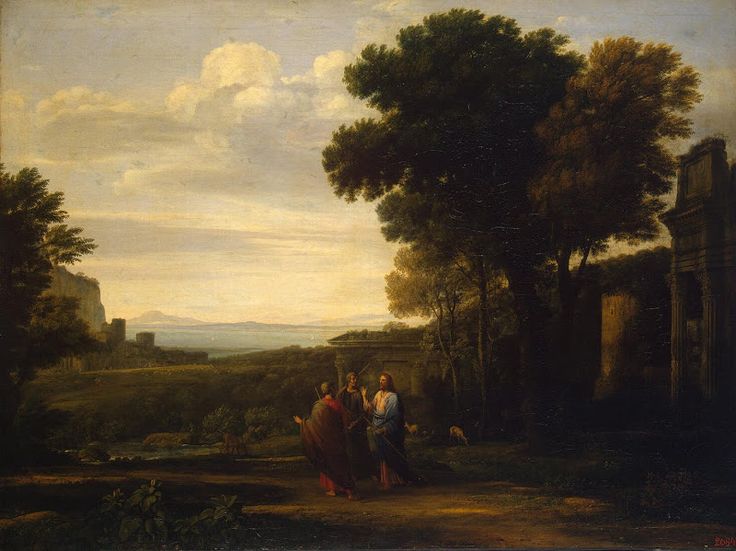 Paysage avec le Christ sur le chemin d'Emmaüs - Claude Lorrain