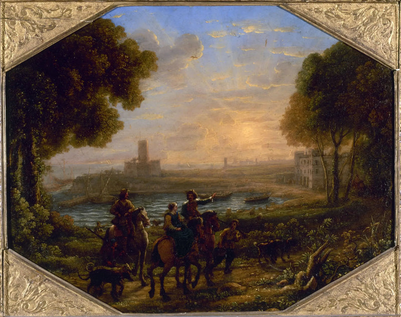 Santa Marinella Limanı ile Manzara - Claude Lorrain