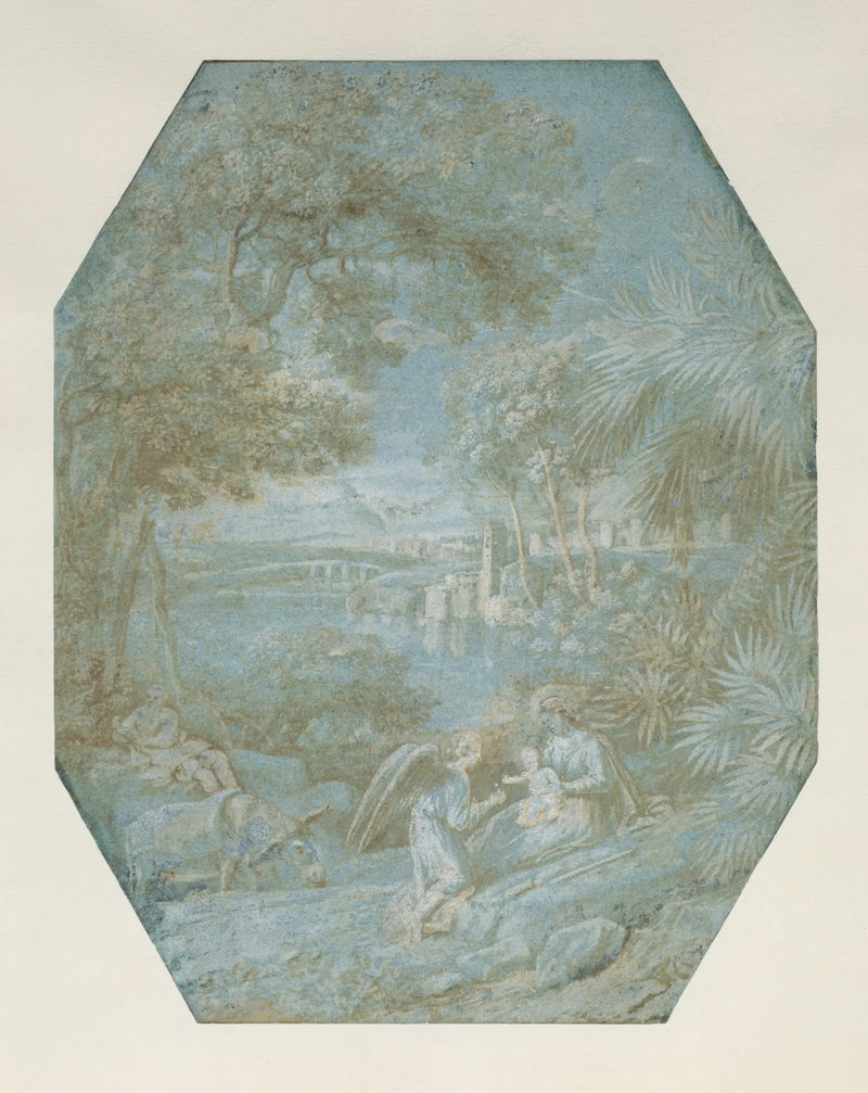 Mısır'a Kaçışta Dinlenme ile Manzara - Claude Lorrain
