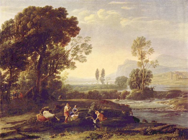 Mısır'a Kaçışta Dinlenme ile Manzara - Claude Lorrain