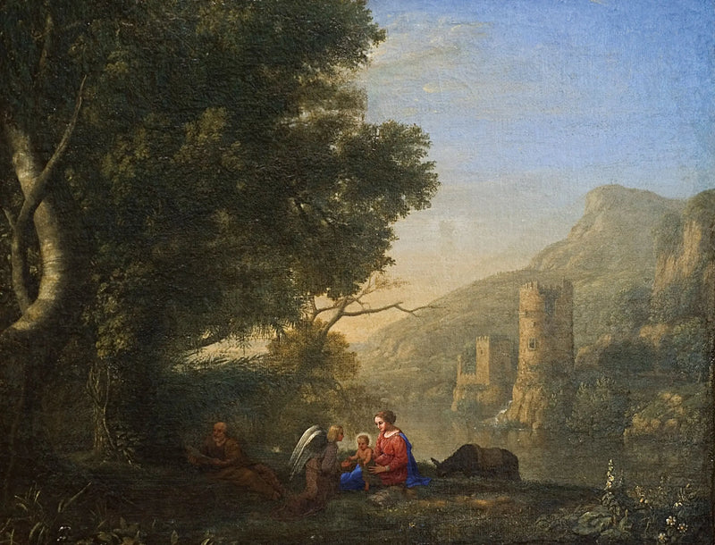 Mısır'a Kaçışta Dinlenme ile Manzara - Claude Lorrain