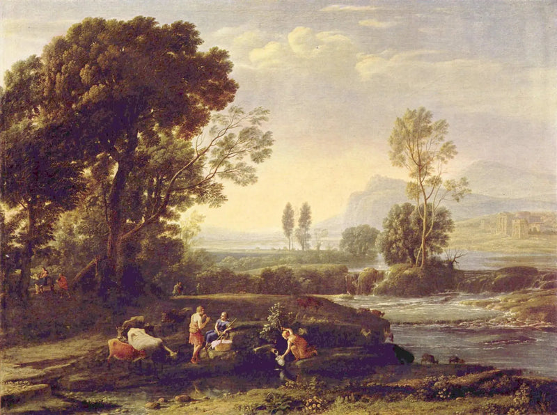 Mısır'a Kaçışta Dinlenme ile Manzara - Claude Lorrain