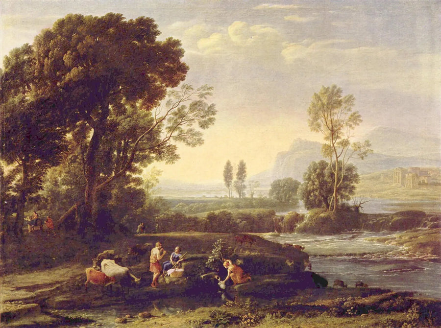 Mısır'a Kaçışta Dinlenme ile Manzara - Claude Lorrain