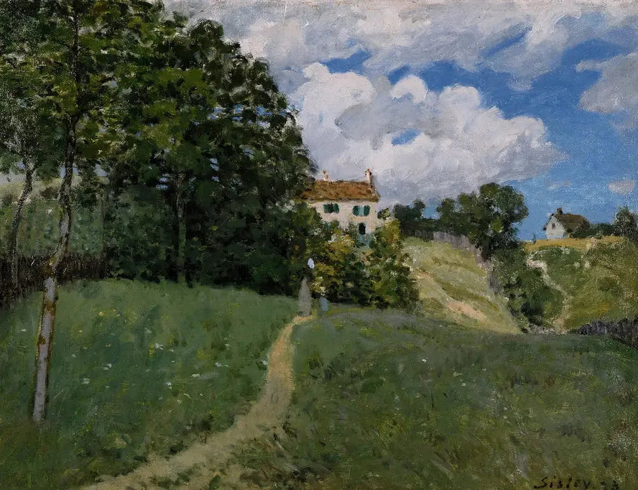 Evler ile Manzara - Alfred Sisley
