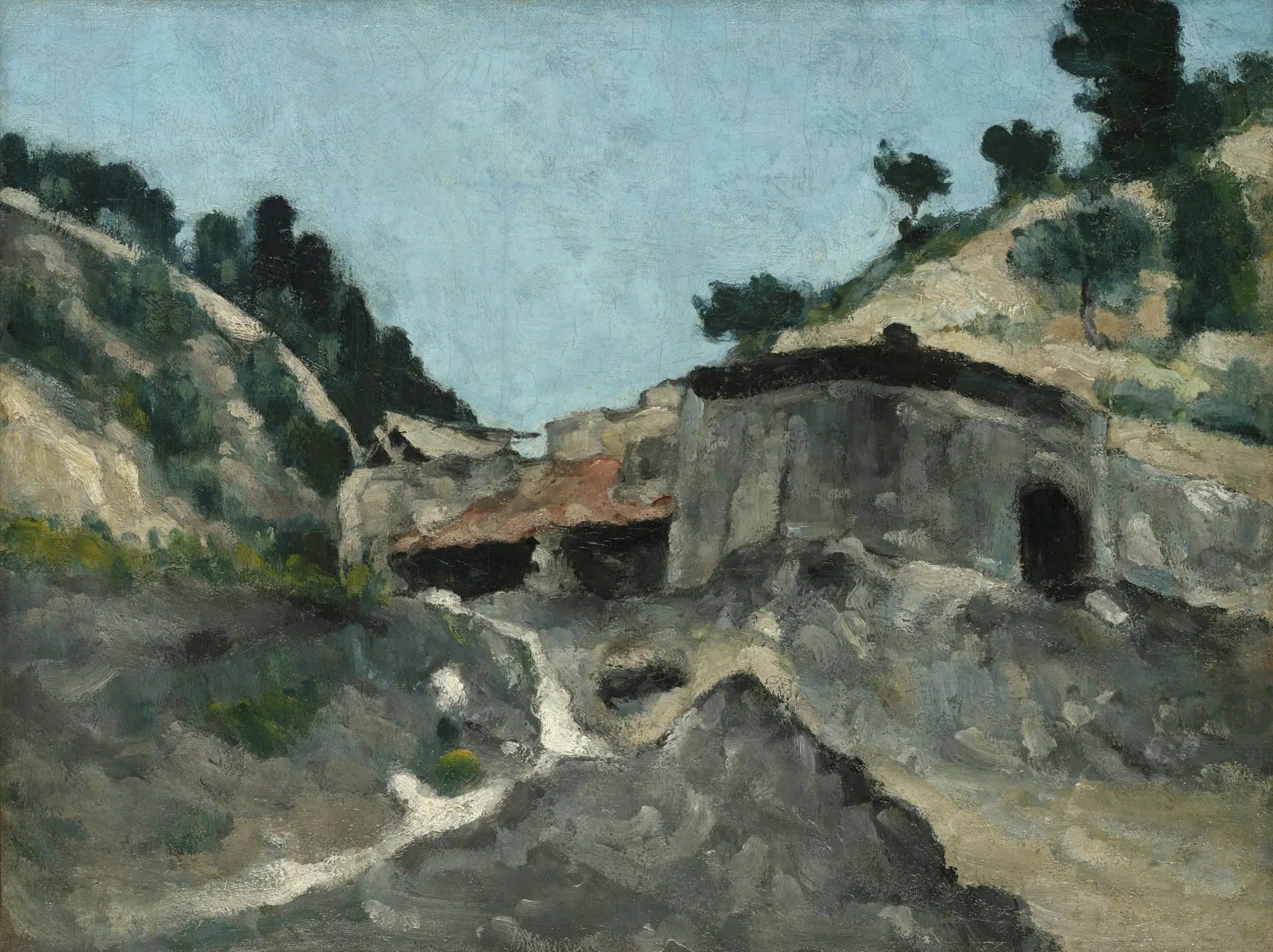 Reproduction du tableau « Paysage avec moulin à eau - Paul Cézanne » par Alpha Reproduction en peinture à l’huile