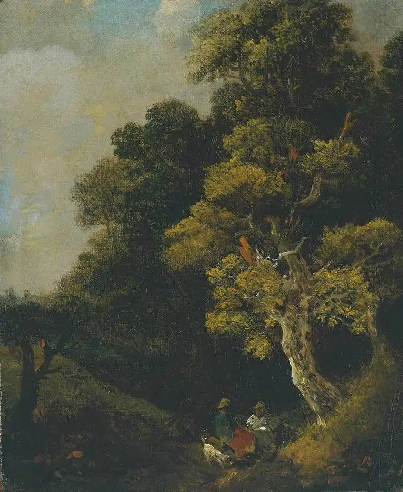 Ağaç Altında Figürlerle Manzara - Thomas Gainsborough
