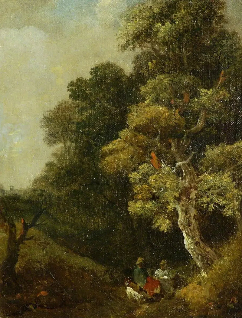 Ağaç Altında Figürlerle Manzara - Thomas Gainsborough