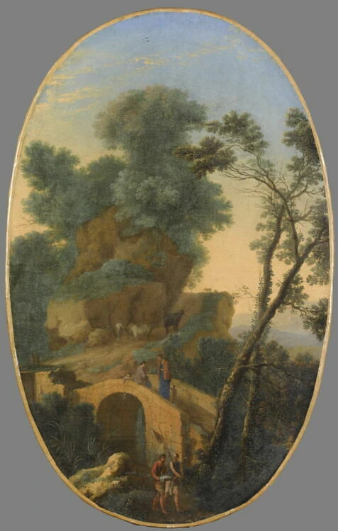 Paysage avec un pont - Herman van Swanevelt