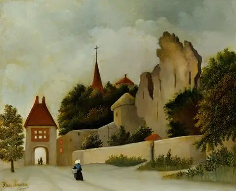 Manzara ve harabeler - Henri Rousseau
