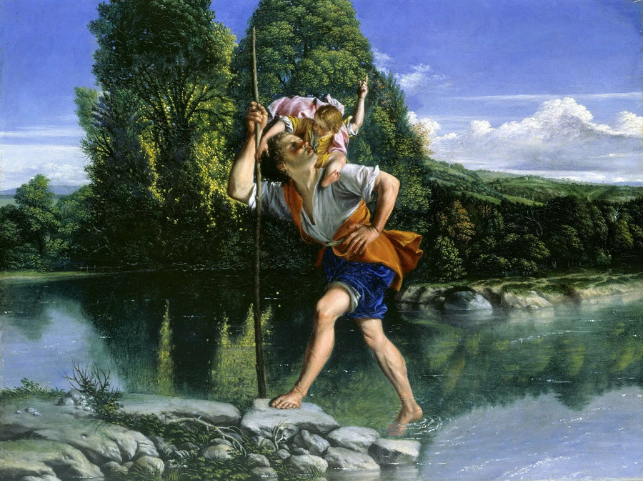 Saint Christophe ile Manzara - Orazio Gentileschi