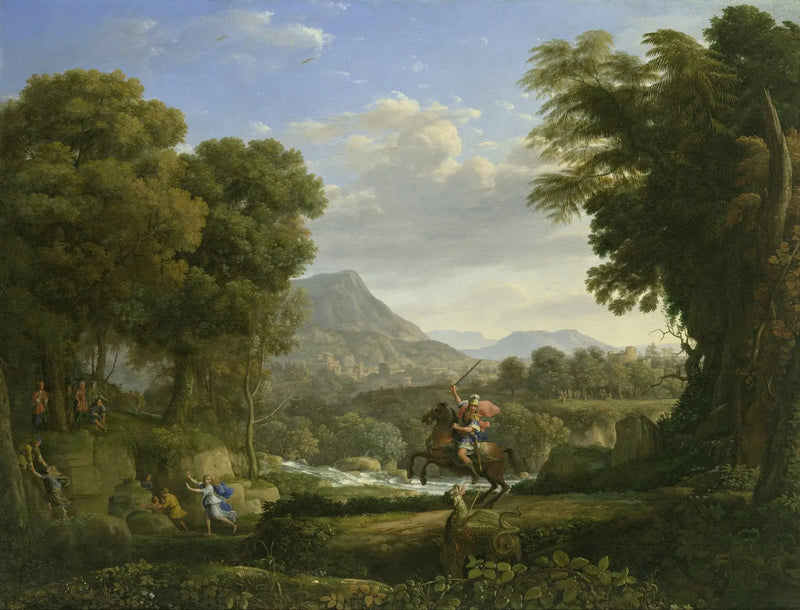 Saint Georges ve Ejderha ile Manzara - Claude Lorrain