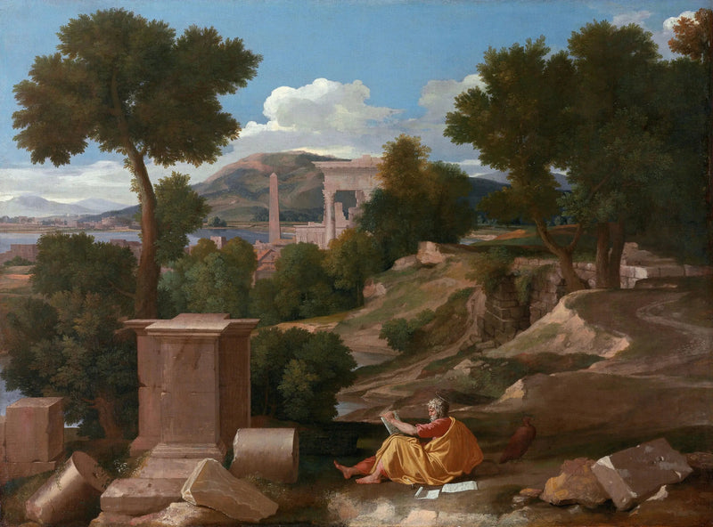 Patmos'ta Aziz Yuhanna ile Manzara - Nicolas Poussin