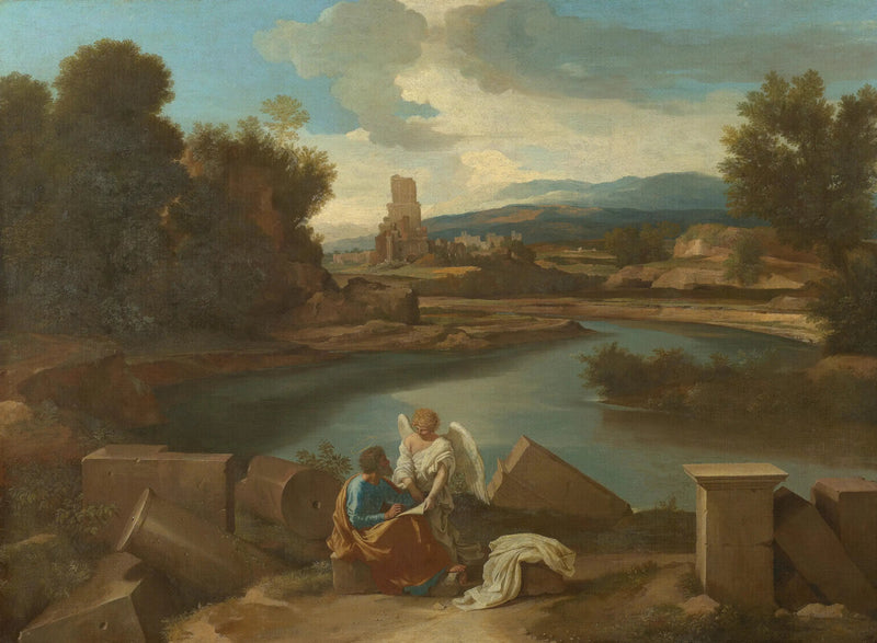 Saint Matthieu ile Manzara - Nicolas Poussin