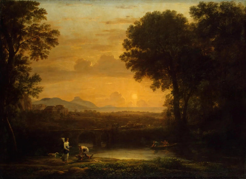 Tobit ve Melek ile Manzara (Akşam) - Claude Lorrain