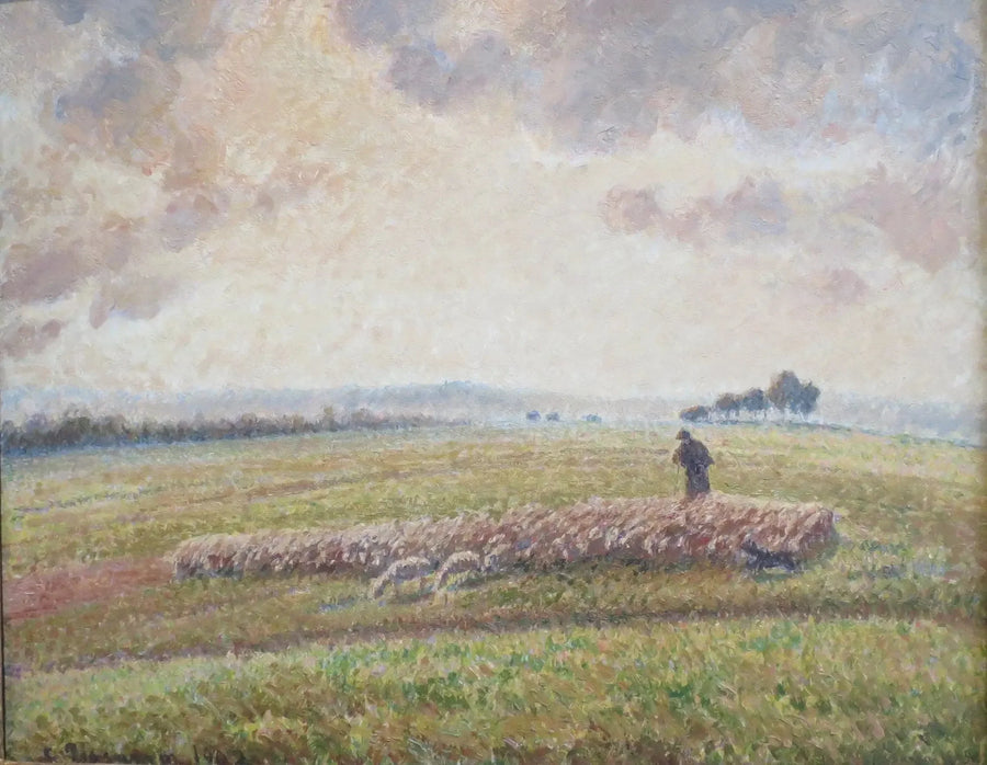 Koyun Sürüleri ile Manzara - Camille Pissarro
