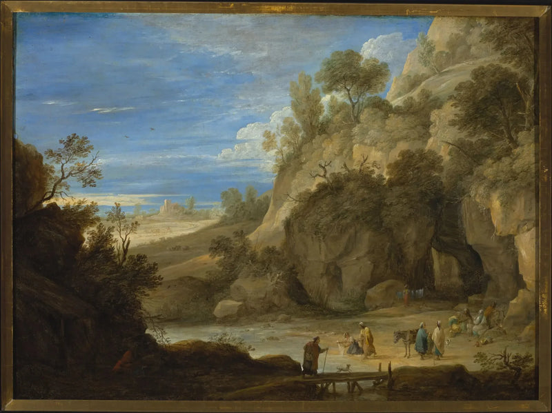 David Teniers genç ile Çingene Kampı Manzarası