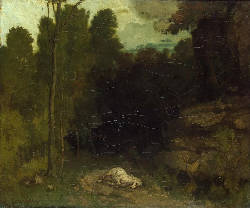 Ölü Bir At ile Manzara - Gustave Courbet