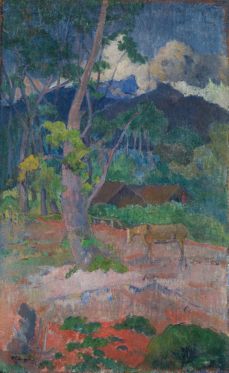 Bir Atlı Manzara - Paul Gauguin