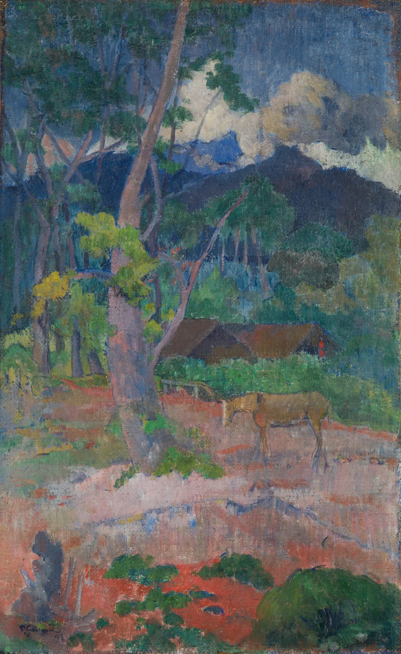 Bir Atlı Manzara - Paul Gauguin