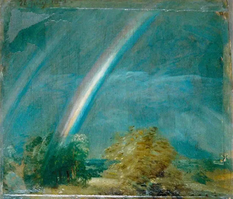 İki Gökkuşağıyla Manzara - John Constable