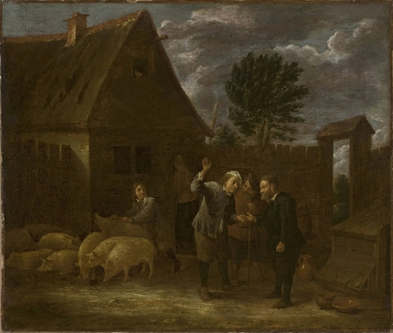 Domuz Satıcısı ile Manzara - David Teniers le Jeune