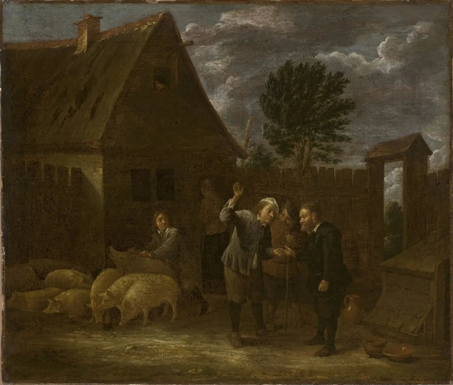 Domuz Satıcısı ile Manzara - David Teniers le Jeune