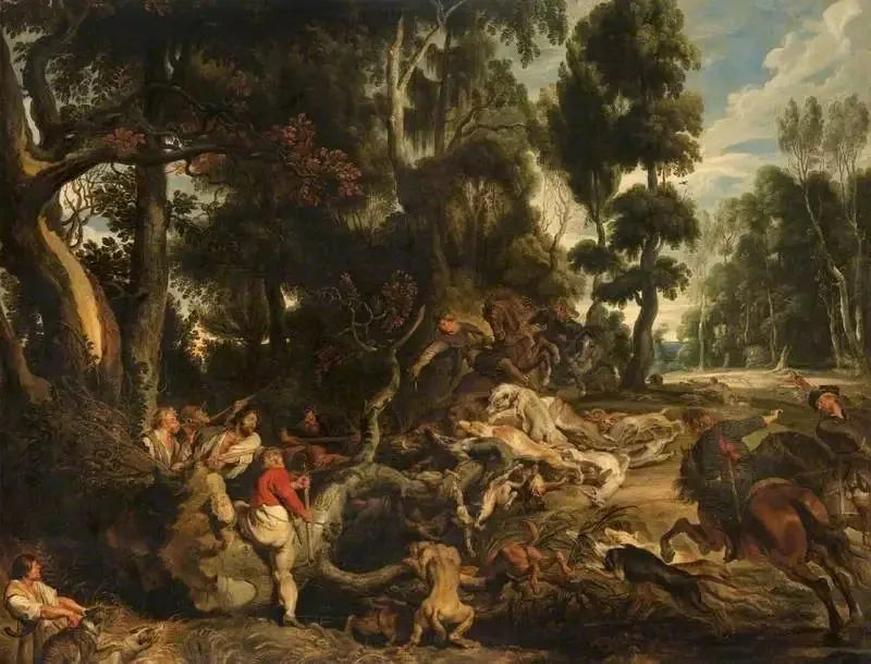 Domuz avıyla bir manzara - Peter Paul Rubens