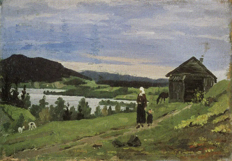 Bir Kadın ve Çocuk ile Manzara - Edvard Munch