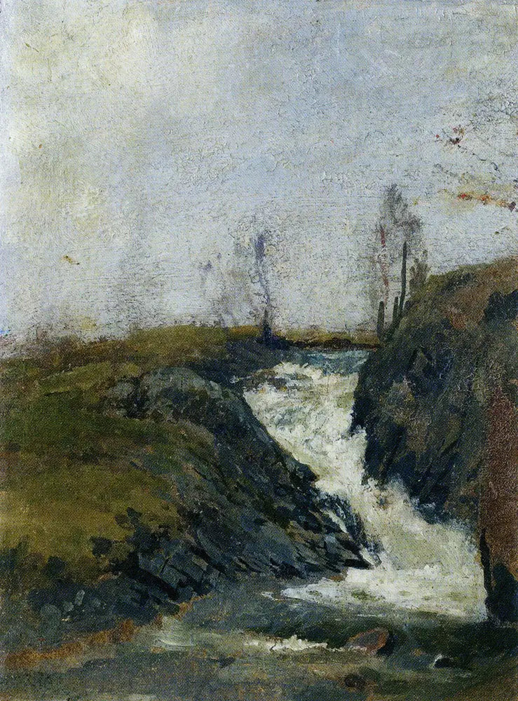 Küçük Şelale ile Manzara - Edvard Munch