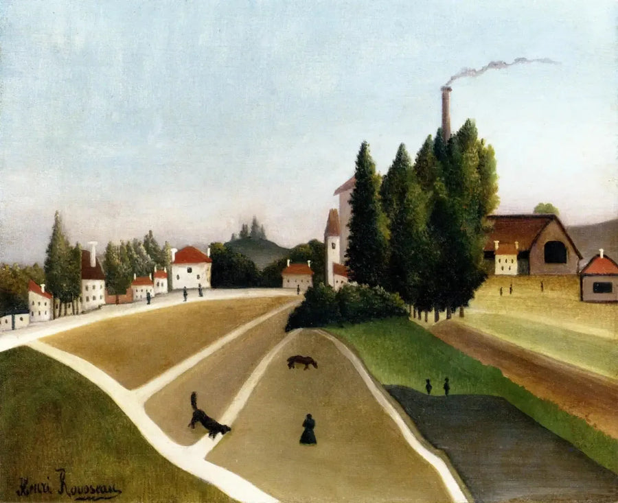 Manzara ve Fabrika - Henri Rousseau