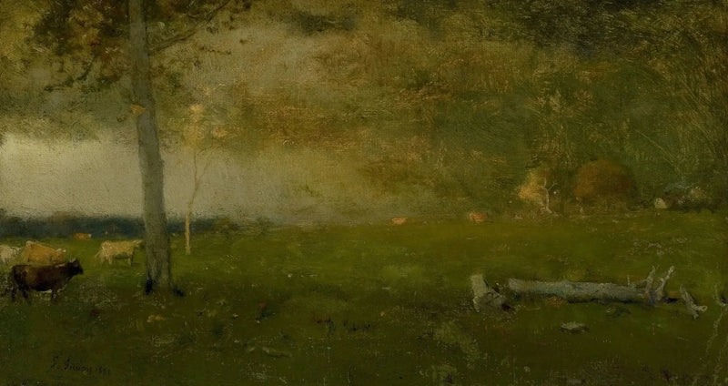 Manzara (fırtınadaki sığır sürüsü) - George Inness