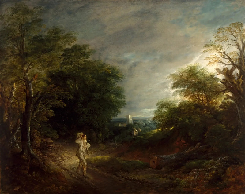 Ağaçlık Manzara ve Oduncu - Thomas Gainsborough