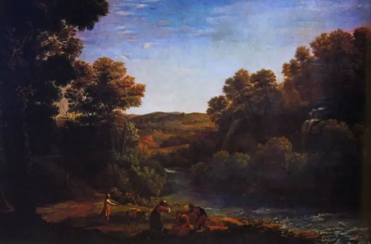 Ağaçlık Manzara ve Dere - Claude Lorrain