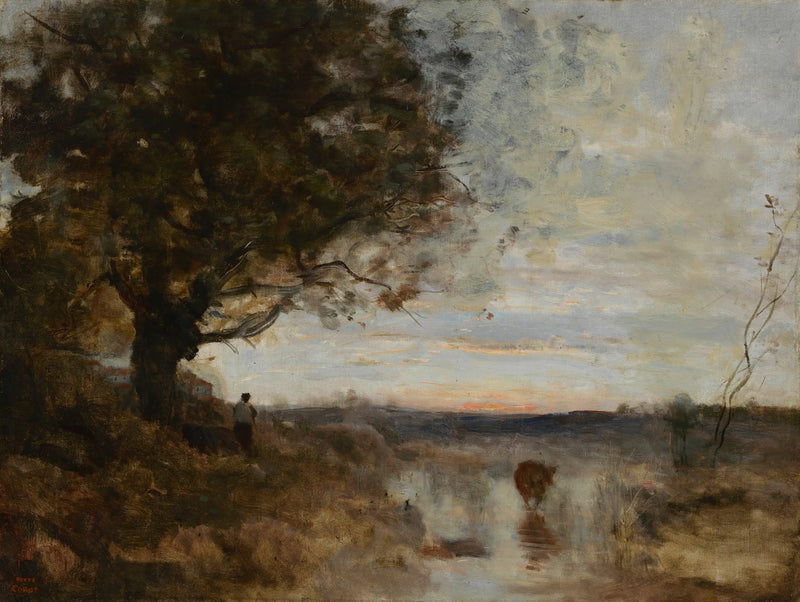Kompozisyon Manzarası, Şafak Güneşi Efekti - Jean-Baptiste Camille Corot