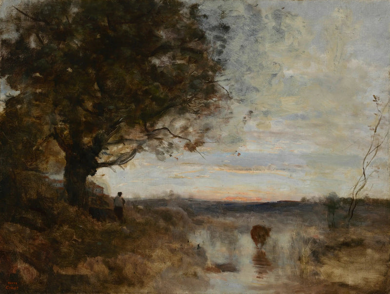 Kompozisyon Manzarası, Şafak Güneşi Efekti - Jean-Baptiste Camille Corot